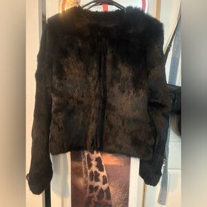 Women’s Rabbit Fur Coat - Size Large